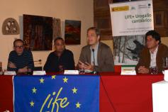 Francisco Jiménez (Fundación Patrimonio Natural CyL), Javier Espinosa (Gobierno de Cantabria), Ignacio Torres (Fundación Biodiversidad) y Borja Palacios (Parque Nacional Picos de Europa)