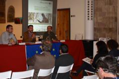 Daniel Pinto (Fundación Patrimonio Natural de Castilla y León), Víctor Gutiérrez (Fundación Biodiversidad) y Miguel Vázquez (centro de cría en Asturias)