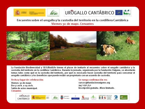 Cambio de localidad del encuentro sobre el urogallo y la custodia del territorio en la cordillera Cantábrica